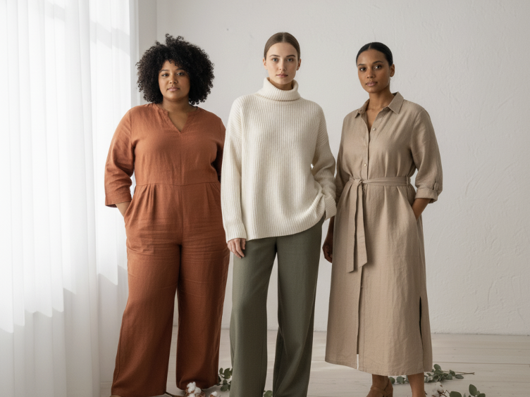 3 personnes différentes pour mettre en avant l'inclusivité et son lien avec la durabilité